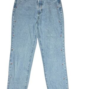 Pacsun Eco Light Jeans Women’s Size 26 Dad Jeans Dainty Flowers Denim Blue